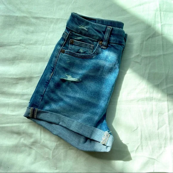 🦅 NWT American Eagle Curvy Hi-Rise Super-Stretch Shortie | Size 0/25W 🦅 - Picture 3 of 6